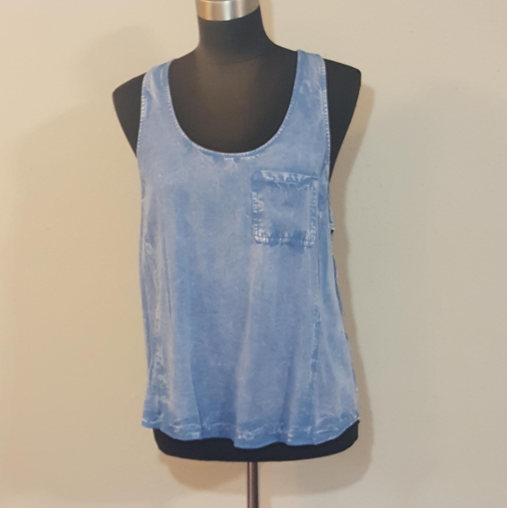 Staccato Blue Distressed Top